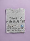 Spare Time Horse Hobbies T-shirt -SmartPrintsInk Designs