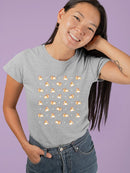 Cute Corgi Pattern T-shirt -SmartPrintsInk Designs