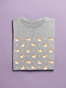 Cute Corgi Pattern T-shirt -SmartPrintsInk Designs