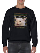 Funny Cat Sweatshirt -SmartPrintsInk Designs