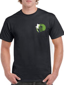 Alien Head And Cat T-shirt -SmartPrintsInk Designs