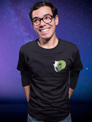 Alien Head And Cat T-shirt -SmartPrintsInk Designs