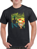 Scared Pizza And Pineapple T-shirt -SmartPrintsInk Designs
