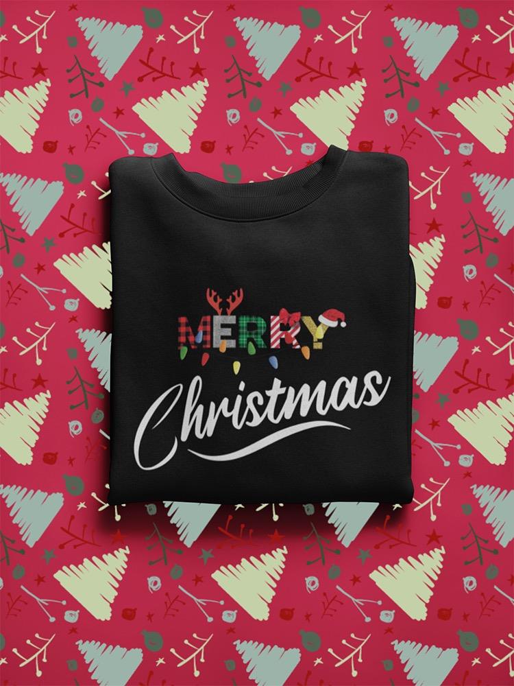Merry Christmas Sweatshirt -SmartPrintsInk Designs