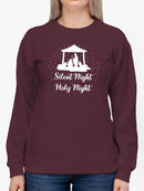 Silent Night, Holy Night Sweatshirt -SmartPrintsInk Designs