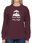 Silent Night, Holy Night Sweatshirt -SmartPrintsInk Designs