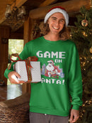 Game On, Santa! Sweatshirt -SmartPrintsInk Designs