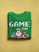 Game On, Santa! Sweatshirt -SmartPrintsInk Designs