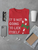 Candy Cane Lick Itself T-shirt -SmartPrintsInk Designs