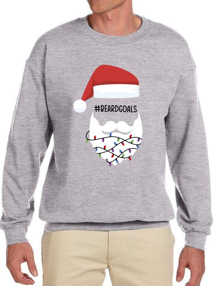 Beard Goals Santa Christmas Sweatshirt -SmartPrintsInk Designs