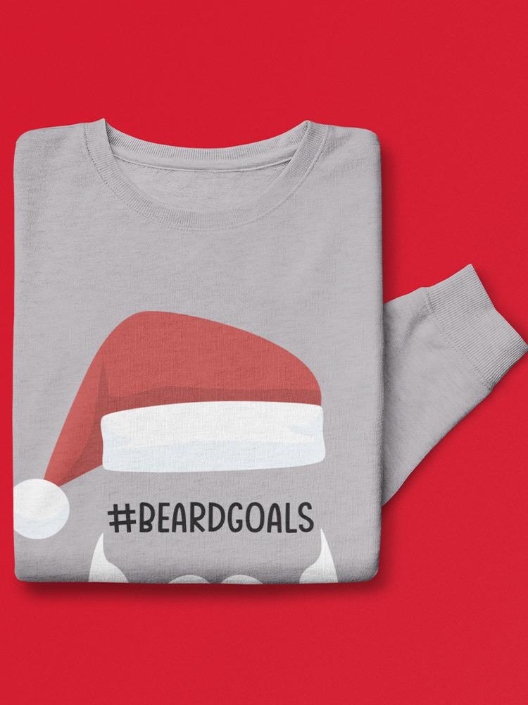 Beard Goals Santa Christmas Sweatshirt -SmartPrintsInk Designs