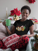 Santa And Dog Reindeers T-shirt -SmartPrintsInk Designs