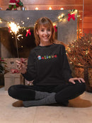 Believe Christmas Sweatshirt -SmartPrintsInk Designs