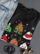 Funny Poop Christmas Icons T-shirt -SmartPrintsInk Designs