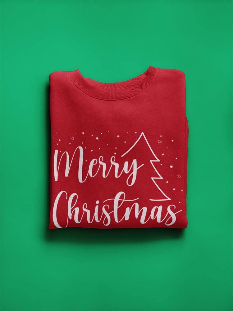Merry Christmas! Tree Sweatshirt -SmartPrintsInk Designs