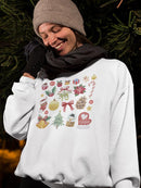 Christmas Icons Sweatshirt -SmartPrintsInk Designs
