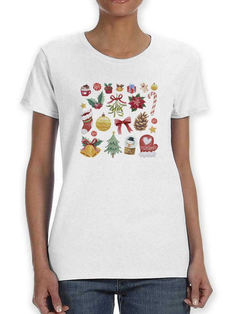 Christmas Icons T-shirt -SmartPrintsInk Designs