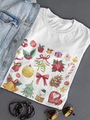 Christmas Icons T-shirt -SmartPrintsInk Designs