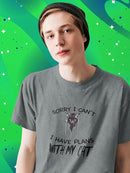 I Have Plans With My Cat T-shirt -SmartPrintsInk Designs