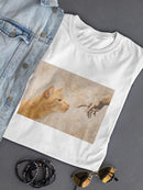 Cat And Hand T-shirt -SmartPrintsInk Designs