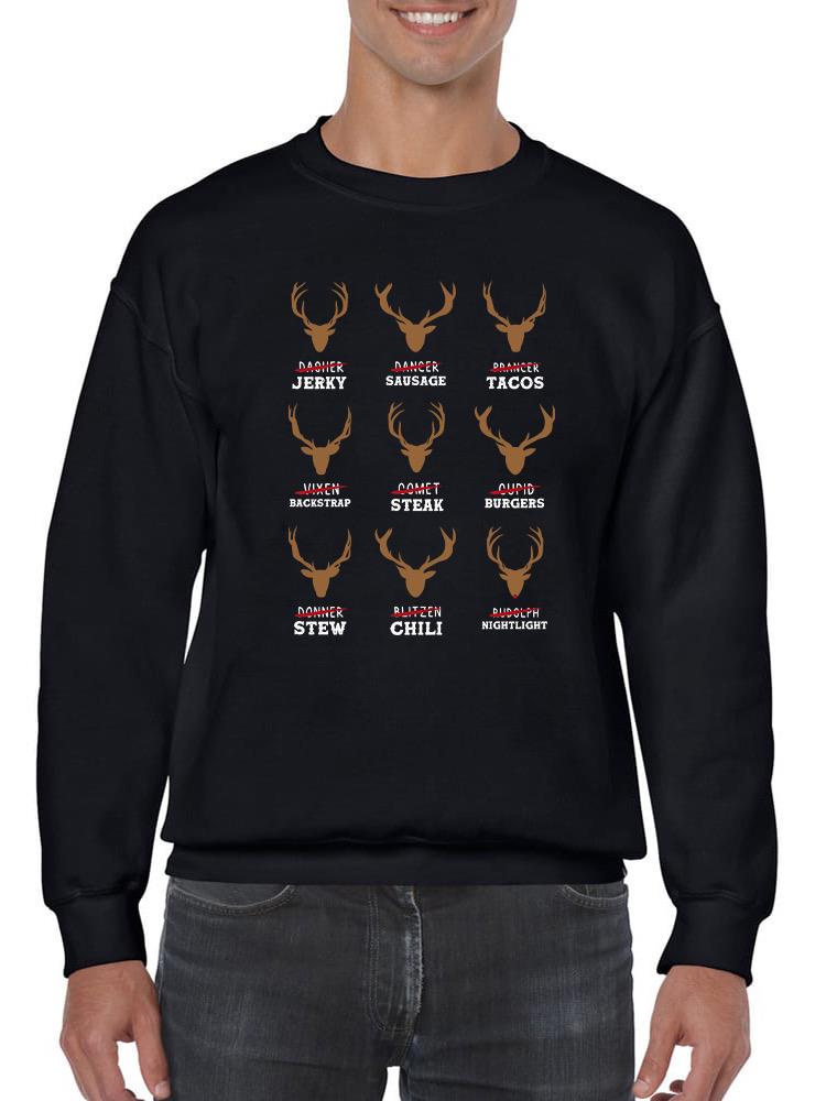 Deer Food Sweatshirt -SmartPrintsInk Designs