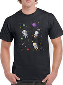 Dogs In Space T-shirt -SmartPrintsInk Designs