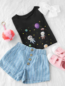 Dogs In Space T-shirt -SmartPrintsInk Designs