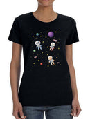 Dogs In Space T-shirt -SmartPrintsInk Designs