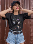 Dogs In Space T-shirt -SmartPrintsInk Designs