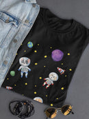 Dogs In Space T-shirt -SmartPrintsInk Designs
