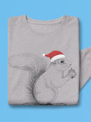 Squirrel! Santa Sweatshirt -SmartPrintsInk Designs