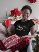 Merry Christmas Reindeer T-shirt -SmartPrintsInk Designs