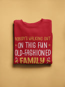Walking Out On Christmas Sweatshirt -SmartPrintsInk Designs