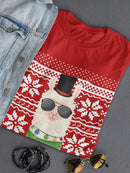 Christmas Llama T-shirt -SmartPrintsInk Designs