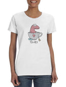 Tea-rex In Mug T-shirt -SmartPrintsInk Designs
