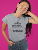The Auntie Code Rules T-shirt -SmartPrintsInk Designs