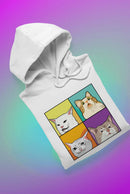 Funny Cat Reactions Hoodie -SmartPrintsInk Designs