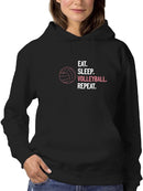 Eat. Sleep. Volleyball. Hoodie -SmartPrintsInk Designs