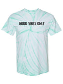 Good Vibes Quote Tie Dye Tee -SmartPrintsInk Designs