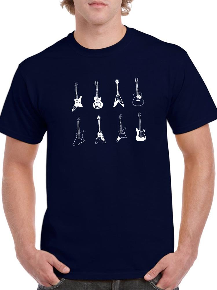 Guitar Lineup T-shirt -SmartPrintsInk Designs