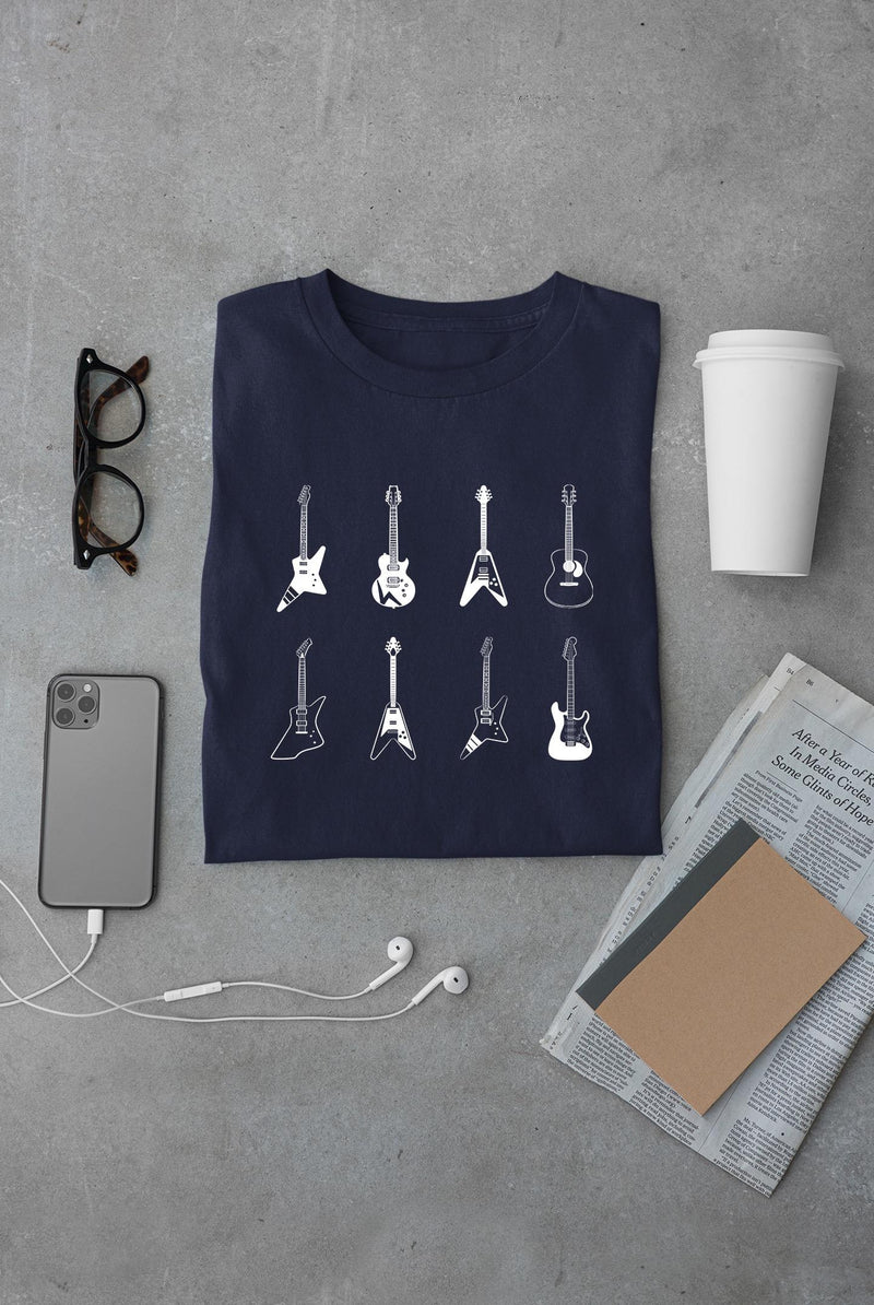 Guitar Lineup T-shirt -SmartPrintsInk Designs