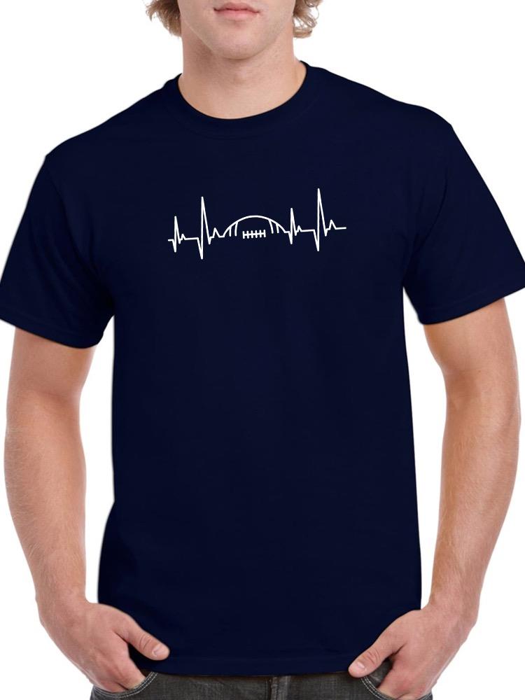 Football Heartbeat T-shirt -SmartPrintsInk Designs