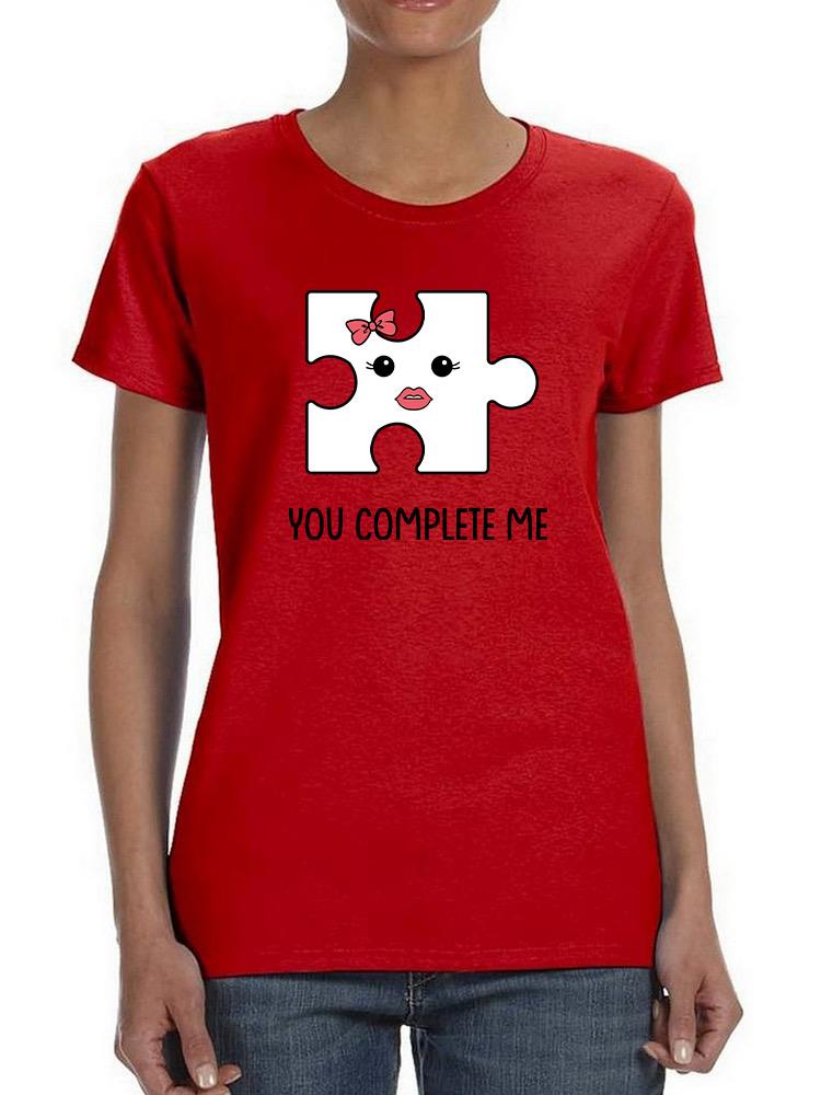 You Complete Me, Bow T-shirt -SmartPrintsInk Designs