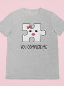 You Complete Me, Bow T-shirt -SmartPrintsInk Designs