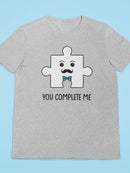 You Complete Me, Bow T-shirt -SmartPrintsInk Designs