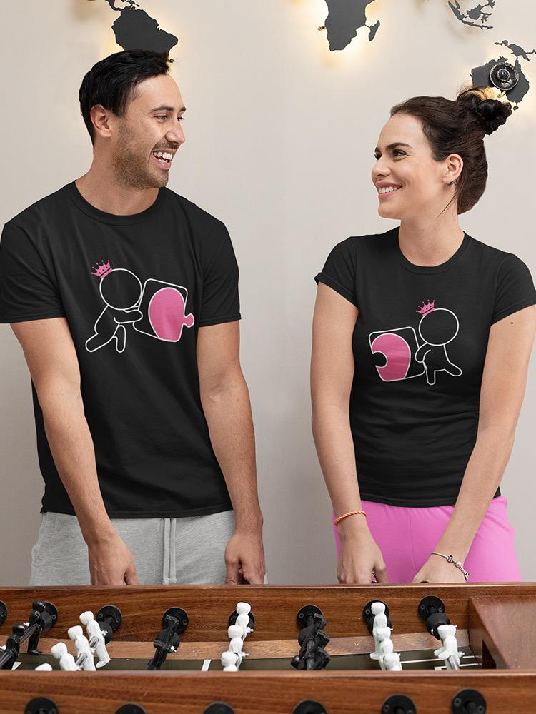King With Heart Puzzle T-shirt -SmartPrintsInk Designs