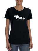 Elephant Mother And Children T-shirt -SmartPrintsInk Designs
