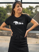 Elephant Mother And Children T-shirt -SmartPrintsInk Designs