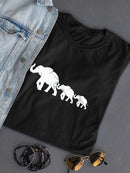 Elephant Mother And Children T-shirt -SmartPrintsInk Designs