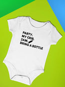 Party In My Crib Bodysuit -SmartPrintsInk Designs